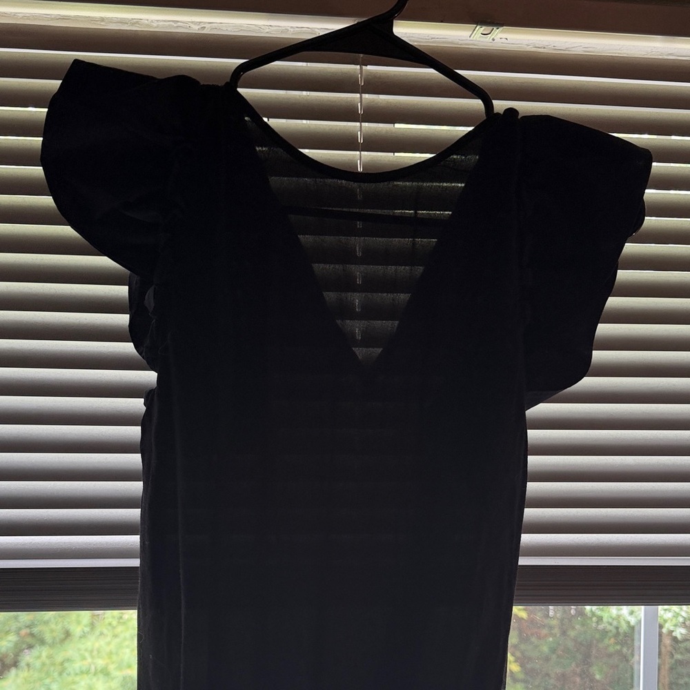 Express Black Puff Sleeve Bodysuit
